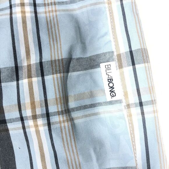 Billabong Shorts Mens 33 Blue Black Plaid Golf Bermuda Walking Y2K Vintage New - Picture 9 of 9